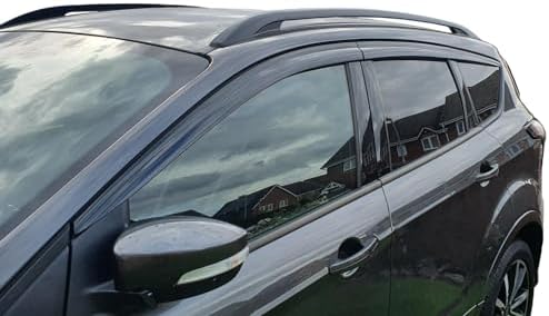 Deflettori D'aria In Acrilico Fumé Per Mitsubishi L200 Warrior Doppia Cabina 2016-2025 – Set Da 4 Pezzi Parasole E Pioggia