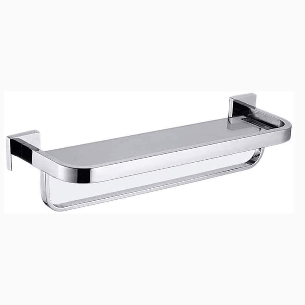Estante de vidrio para baño con toallero de acero inoxidable antióxido