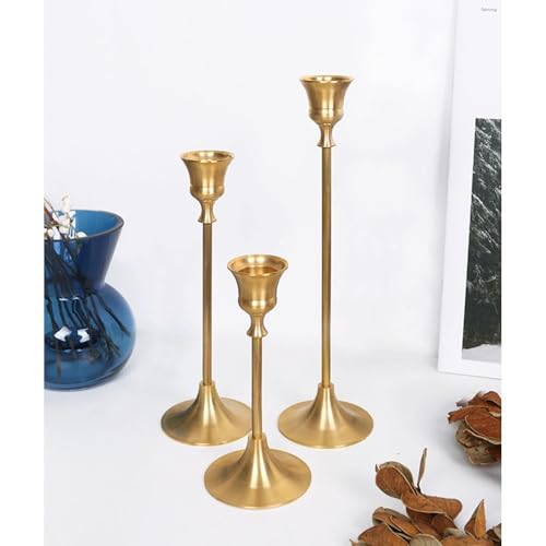 Bougeoirs vintage dorés support de base de parfum pour table basse - 4