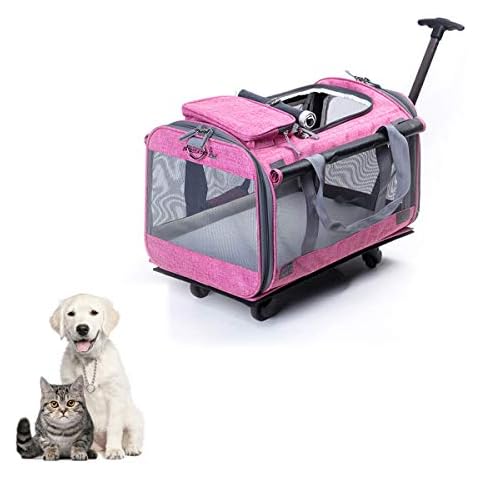Tineer Bolso Pet Dog Carrier Stroller con Ruedas extraíbles Cover