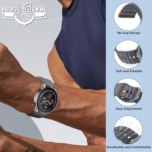 Image of 22mm Silicone Watch Band Compatible with Amazfit T-Rex 3 Pro 48mm /Balance 2 /Balance /Bip 6 /Bip 5 /GTR 4 /GTR 3 /GTR 2 /GTR 47mm, Wavy Replacement Strap for Amazfit Cheetah /Stratos 3 /2s