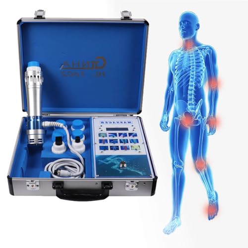 Dispositivo De Terapia De Ondas De Choque Ed, Kit De Máquina De Terapia De Ondas De Choque Con 7 Cab...
