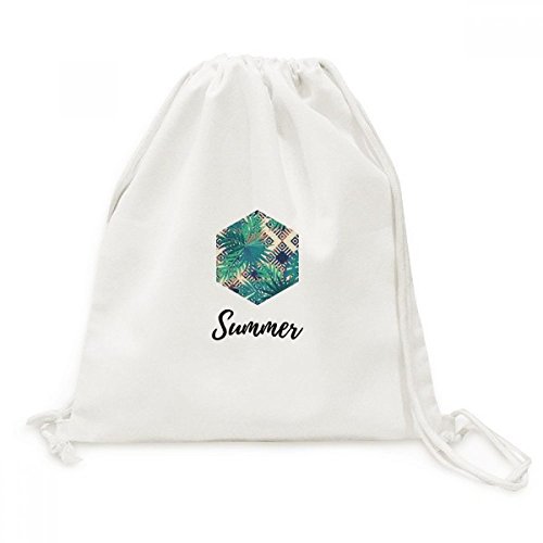 Sac à cordon en toile pour voyage et sorties avec dessin d'art de plantes