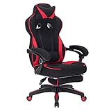 chefsessel sportsitz racing {Einstellbarer Komfort} Dieser Gaming-Stuhl ist mit einer 3-stufigen Gasfeder zur Höhenverstellung ausgestattet, mit der Sie die Sitzhöhe von 45 cm bis 52 cm einstellen können. Die Rückenlehne kann von 90° bis 145° verstellt werden. Mit diesen Funktionen können Sie sich während der Arbeit oder beim Spielen darauf legen und sich sogar für eine kurze Pause hinlegen. Sie können die versteckte Fußstütze bis zu 45 cm dehnen, um den Druck auf Ihre Beine zu reduzieren