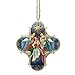 Jim Shore Heartwood Creek Nativity Cross Stone Resin Hanging Ornament, 4.3”