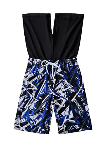 IRELIA Boys Swim Trunks with Boxer Brief Liner Compression Swimming Shorts Quick Dry Swimwear A02 7-8 - image 3