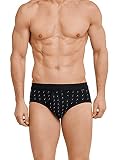 Schiesser Herren Slip Sportslip mit Eingriff - 168373, Größe Herren:6, Farbe:schwarz-gem.