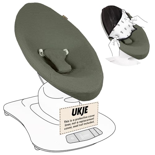 Image of UKJE Liner Baby Rocker Cover - Compatible with 4moms MamaRoo 4 Old Model Before 2022 - Baby Swing Cover - Bouncer Cover - Cover Swing Bouncer - Green