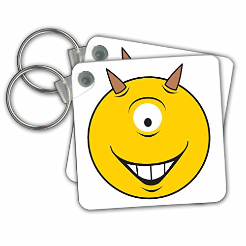 Porte-clés rigolo smiley jaune pour accrocher vos clés de voiture