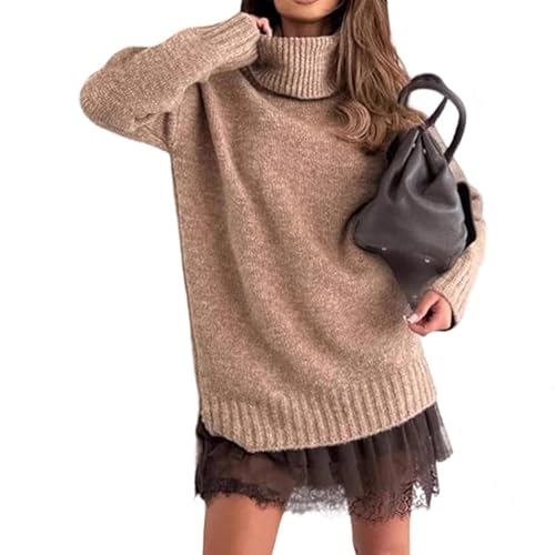 Ensemble Mini Robe Et Pull à Col Roulé pour Femme