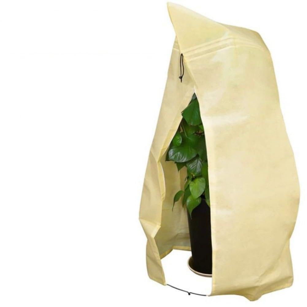 Housse antigel non tissée avec cordon de serrage pour arbustes de jardin