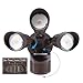 LEONLITE 30W 3-Head Motion Activated LED Outdoor Security Light, Photo Sensor, 3 Modes, 150W Halogen Equivalent, 3000K Warm White, 2200lm Floodlight, for Entryways, Patios, Decks, Stairs, Bronze