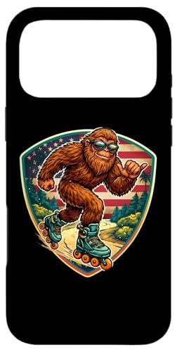 Sasquatch Rollerblading�r�b�O�t�b�g�V���J���[���[�u���[�h�A�����J�� �X�}�z�P�[�X iPhone 17 Pro Max �p