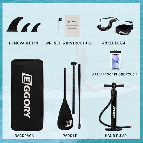 Image of Inflatable Paddle Board, Stand Up Paddle Board | Stable Design with Non-Slip Comfort Deck, Portable Travel Paddle Board