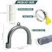 10FT Washing Machine Drain Hose, Universal Dishwasher Hose Extension Kit with 1 U-Bend Holder, 1 Extension Adapter and 4 Hose Clamps