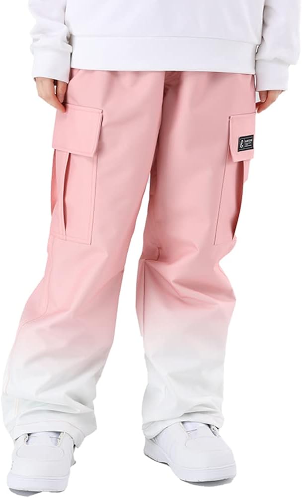 HOUZONIY Bib Snow Pants for Women Waterproof Insulated,Ski Pants with Detachable Powder Skirt and Suspenders for Winter Sport : Clothing, Shoes & Jewelry