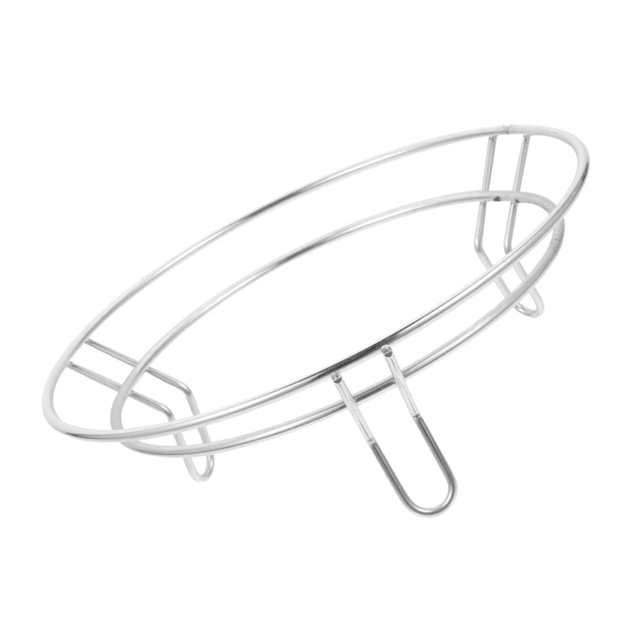 PRETYZOOM Stainless Steel Wok Rack with Insulated Design Cooking and Cooling Rack for and Pots Scalding Kitchen Accessory for Safe Food Handling