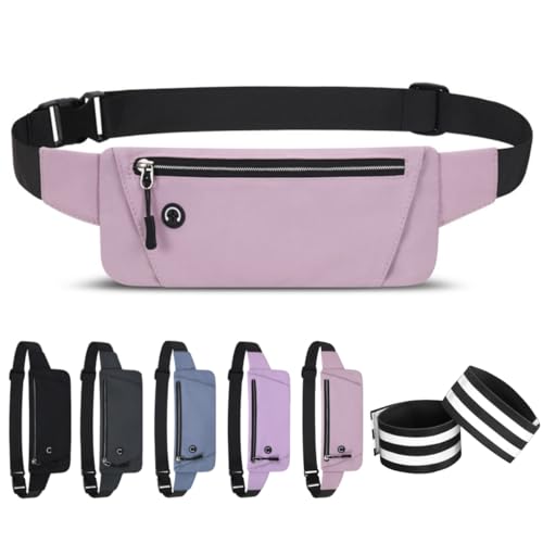 ランニングポーチ 揺れない 軽量 防水 防汗 裾止めバンド 自転車 反射バンド付き ウエストポーチ ベルトが調整可能 イヤホンホール付き 大容量 iPhone スマホ対応 おしゃれ 夜間活動