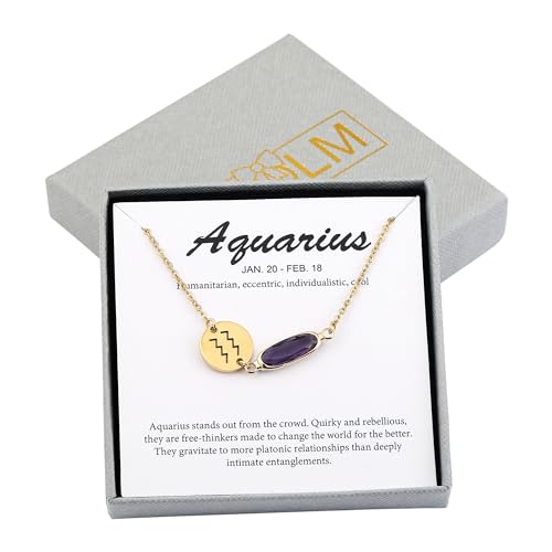 14k Gold Plated Zodiac Birthstone Bracelet, Horoscope Sign Charm Link Bracelet for Women Birthday Gift4