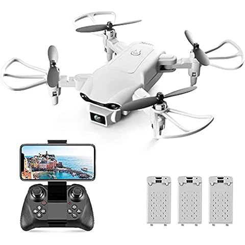 4DRC V9 Mini Drone for Kids with 720P HD FPV Camera, Foldable RC Quarcopter for Boys Girls with Altitude Hold, Headless Mode, One Key Start, Tap Fly, Speed Adjustment, 3D Flips, 2 Modular Batteries Cover