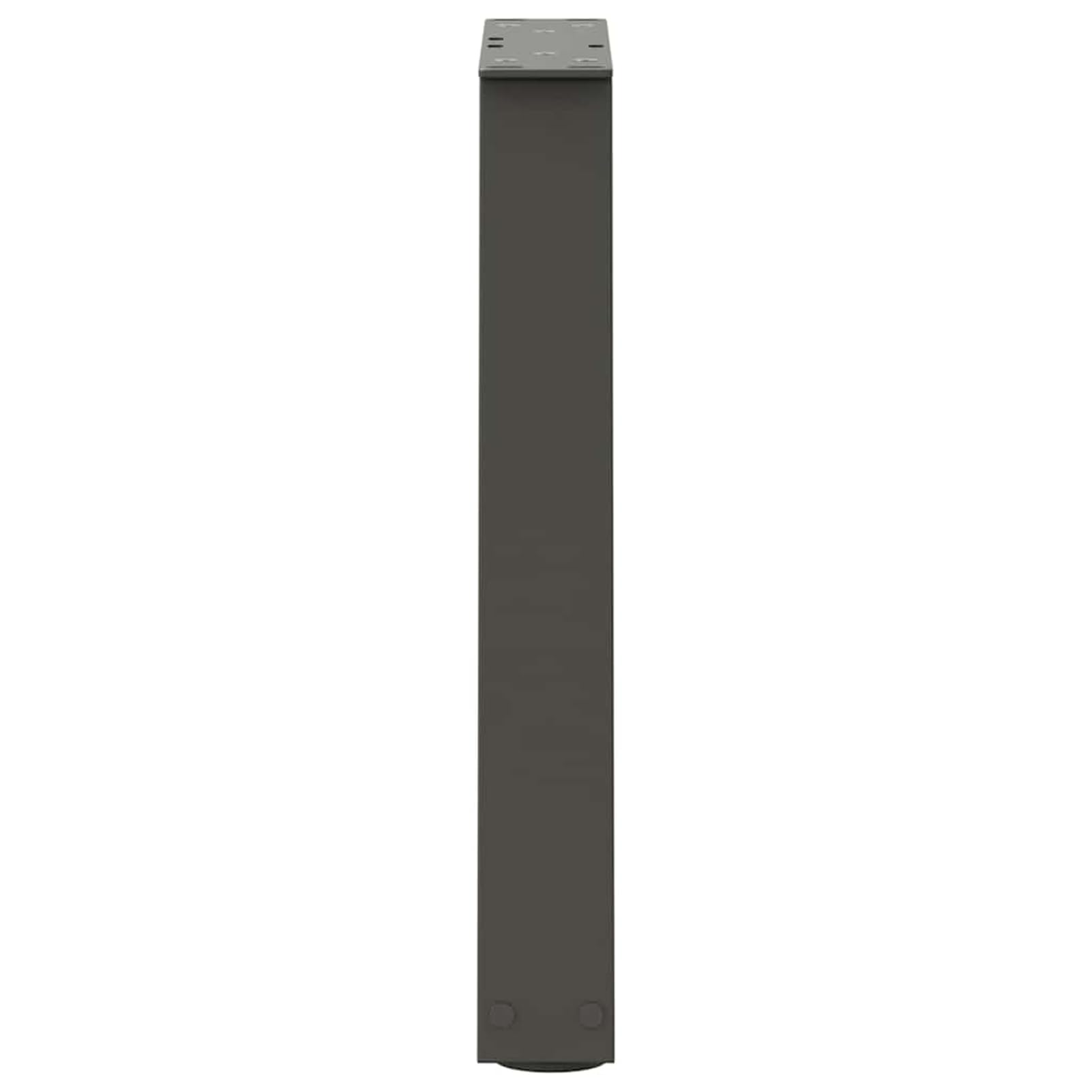 Nogi do stolika kawowego w kształcie litery V, 2 sztuki, 38 x (42 – 43,3) cm, antracytowe, ze stali malowanej proszkowo – z poziomowaniem z tworzywa sztucznego, odpowiednie do stolika kawowego