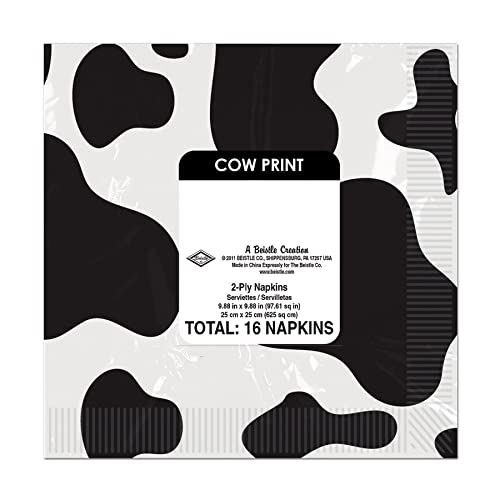 Image of Beistle Cow Print and Design Beverage Napkins (Pack of 2)