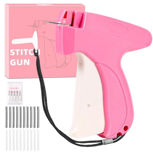 Stitch Gun for Clothes Tagging Gun for Clothing Mini Includes 6 Needle,5000 Pcs Micro Fasteners(2500 White & 2500 Black) Stitch Gun Speedy Clothing Fixer Quick Clothing Fixer Stitchy Tag Gun