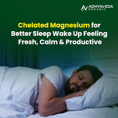 Image of Magnesium Glycinate - 550 mg per Capsule (121 mg Elemental Mg) - Supports Muscle Relaxation, Nerve Health & Better Sleep - 60 Veg Capsules - Pack of 2 - FSSAI Approved