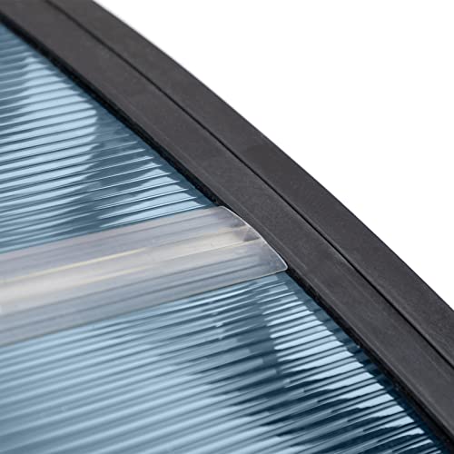 Matico 60" Outdoor Clear Door Awning Patio Window Cover Polycarbonate Rain & Snow Protection, Modern Smoky Gray Hollow Sheet With Uv Protection Cover, Window Door Awning Canopy #TOP5