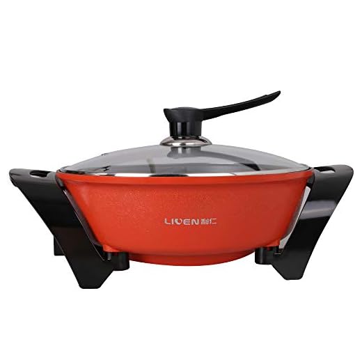 5L Electric Shabu Shabu Hot Pot with Divider and Non-Stick Coating Electric Hot Pot 1600W 120V HG-301AY …