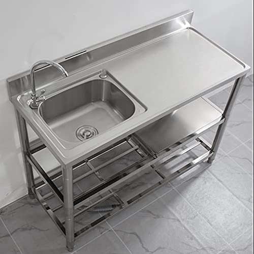 �����^�X�e�����X���Ɩ��p�V���N�i�֌��t���j90Cm�V���O�����ʊ�i���X�g�����A�L�b�`���A�K���[�W�A�����h���[���[���A���O�P�[�^�����O�p�j.Single Faucet-100cm