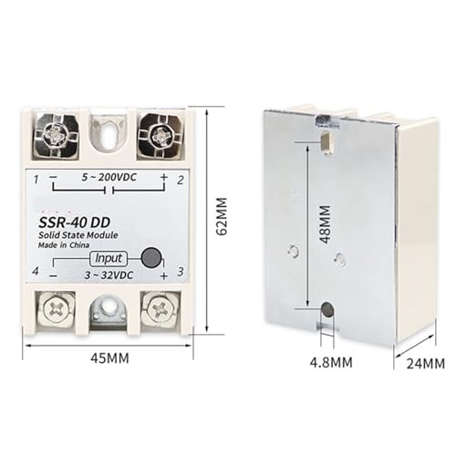 SSR-80DD relé monofásico de estado sólido para proyectos de control de energía DC 5