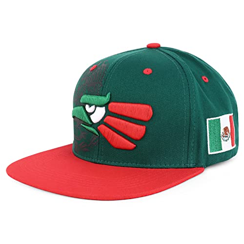 Image of Hecho En Mexico Eagle 3D Embroidered Flat Bill Snapback Cap
