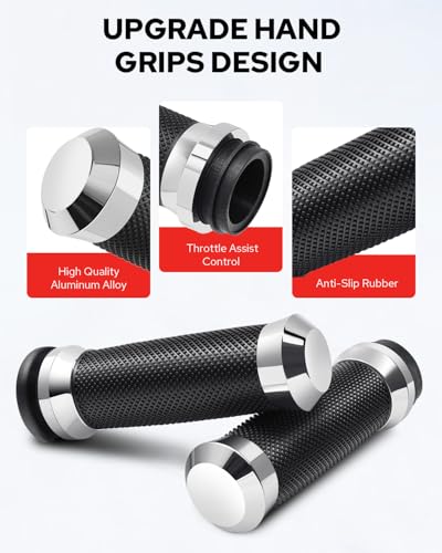 Image of Benlari Motorcycle Handlebar Grips Electronic Throttle Control Motorcycle Hand Grips Fits for Harley 2016-2017 FXDLS /2016-2024 Softail /2011-2012 FLSTSE /'14-'15 FLSTNSE /2013-2014 FXSBSE /'16-'17 FXSE