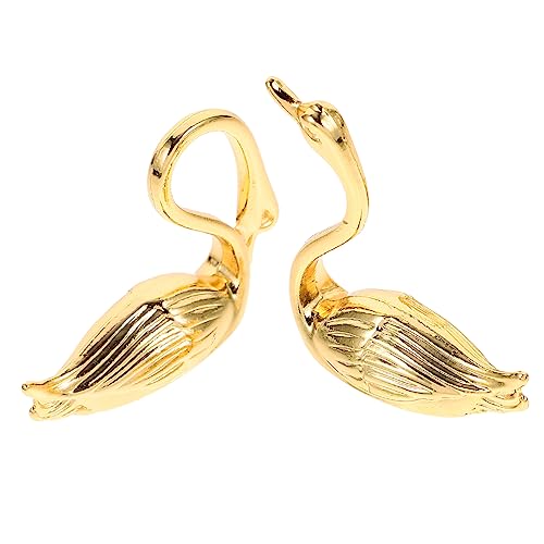 Vaguelly 2pezzi Statuetta Cigno in Zinco Decorazione Da in Metallo Cigni Statuetta in Metallo Design o Ufficio