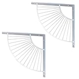 Conception simple, bonne qualité: base épaissie et tuyau en acier galvanisé épaissi, antirouille, forte capacité de charge, design rétro en forme d'éventail, la beauté de la combinaison du classique et du moderne, angle de quatre-vingt-dix degrés, structure en forme d'éventail, pas facile à renverser, support d'étagère doré en forme d'éventail, organisez votre maison et améliorez votre qualité de vie