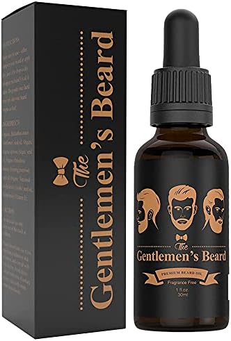 The Gentlemen's Premium Beard Oil - Conditioner Softener - All Natural Fragrance Free - Softens, Strengthens and Promotes Beard & Mustache Growth - Leave in Conditioner Moisturizes Skin