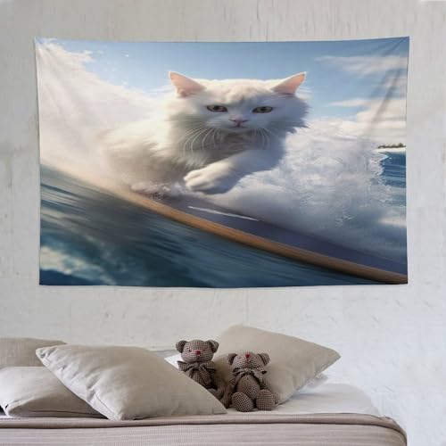 Tapisserie murale chat 3D créez un cocon chaleureux dans votre studio ou salon moderne