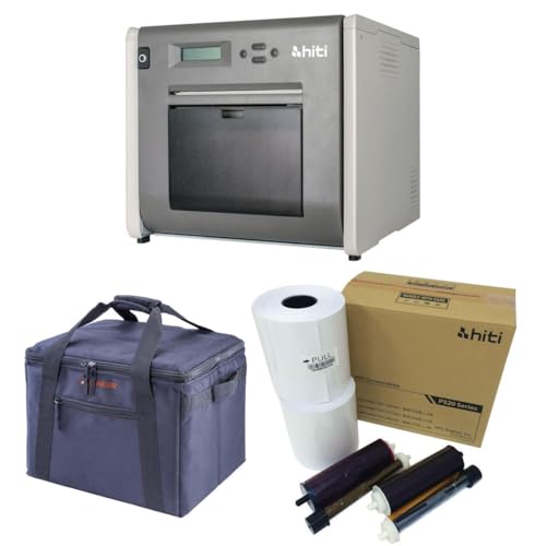 HiTi P525L Roll Photo Printer - Bundle with HiTi 4x6 Media for Photo Printer P520L Padded Printer Carrying Case
