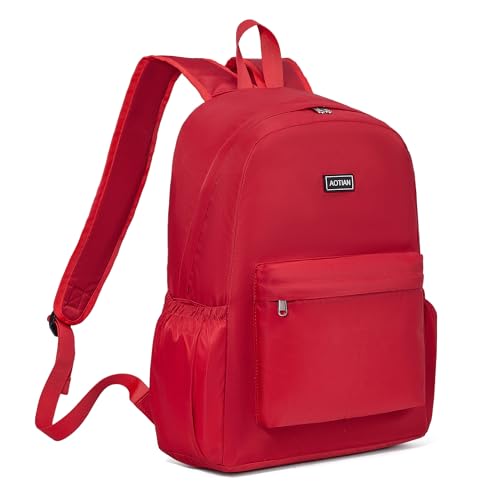 Image of AOTIAN 17-Inch Water-Resistant Nylon Backpack, Durable Lightweight School Bookbag, Daypack for College, Work, Hiking & Travel