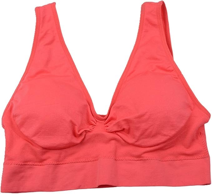 Image of Brachy Womens Women's Cotton & Elastane Non-Padded Non-Wired Workout Supportive Seamless Wireless Yoga Air Bra