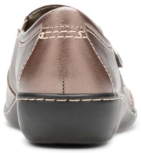 Clarks Women's Ashland Lane Q Slip-On Loafer, Pewter, 8