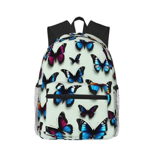 Sac à dos papillon léger avec poches de rangement fonctionnelles pour homme et femme