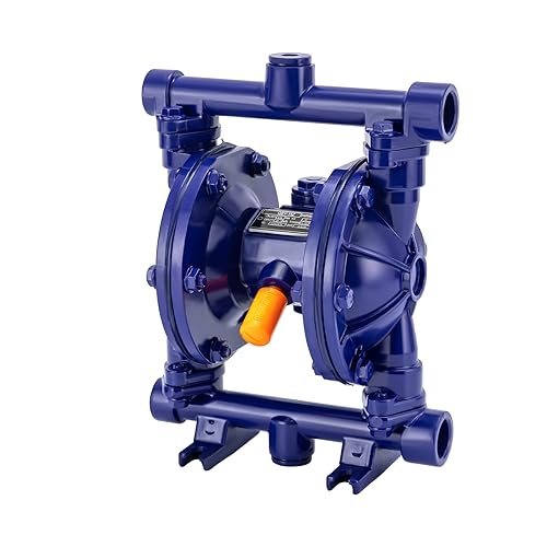 Heavy Duty Air-operated Double Diaphragm Pump Cast iron Double Diaphragm Transfer Pump 12GPM 115PSI 1/2" Inlet/Outlet For Diesel Kerosene Grease Oil