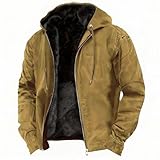 Generisch Fleecejacke Herren mit Kapuze Gefütterte Sweatjacke...