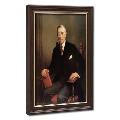 Portrait officiel de Woodrow Wilson impression sur toile déco bureau 20x30 cm