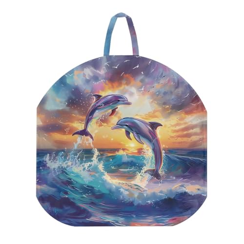 Sellikakes Dolphin Baby Lounger Cover for Boys Girls, Reversible Baby Nest Cover for Infant Newborn, Portable Newborn Nest Pillow Cover Machine Washable