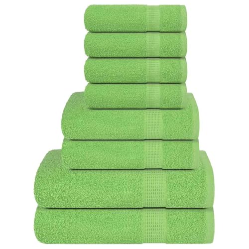 Vetnasa Juego de Toallas 8 Piezas 100% algodón Verde 360 gsm Casa y jardín, Ropa de casa, Toallas, Toallas de baño y Manoplas Verde 1,61 KG