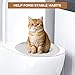 Cat Toilet Training, Indoor Toilet Seat, Lavatory Kit with Suction Cup Base, Litter Tray with No Drilling Design, Pet Supplies, Cat Lavatory Kit for Home Apartment Kitten Training Easy Clean