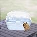 Baoblaze Portable Hamster Carrier Cage Carrying Case Lightweight for Chinchillas 360° Transparent Window 20x16x15cm Ventilation Design, Blue